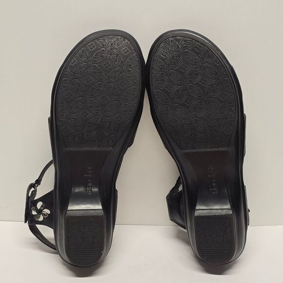 DANSKO Caroline Patent Black Leather Comfy Sandals Size 11.5 - Picture 7 of 9